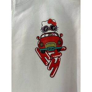 Hello Kitty Size Medium  Hyland  X Car Break Sanrio White Hoodie Sweatshirt